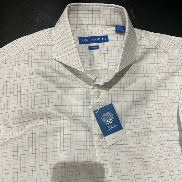 Vince Camuto Cutaway collar dress shirt Slim Fit Sz 15.5 34/35 - Picture 8 of 10